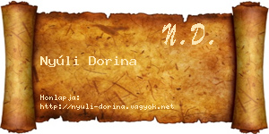 Nyúli Dorina névjegykártya
